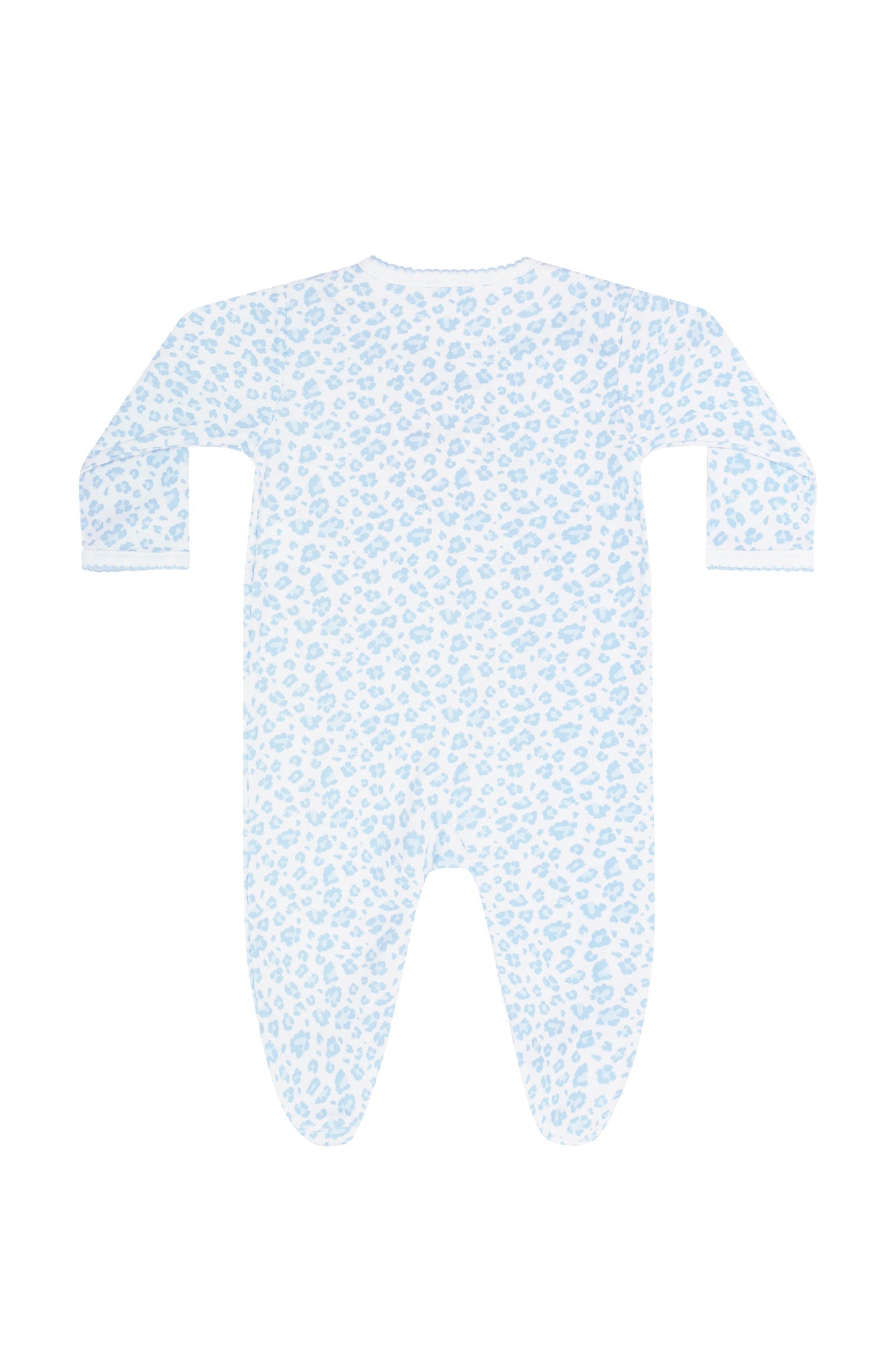 Image of Blue Cheetah Print Crossover Footie