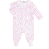 Pink Cheetah Print Crossover Footie