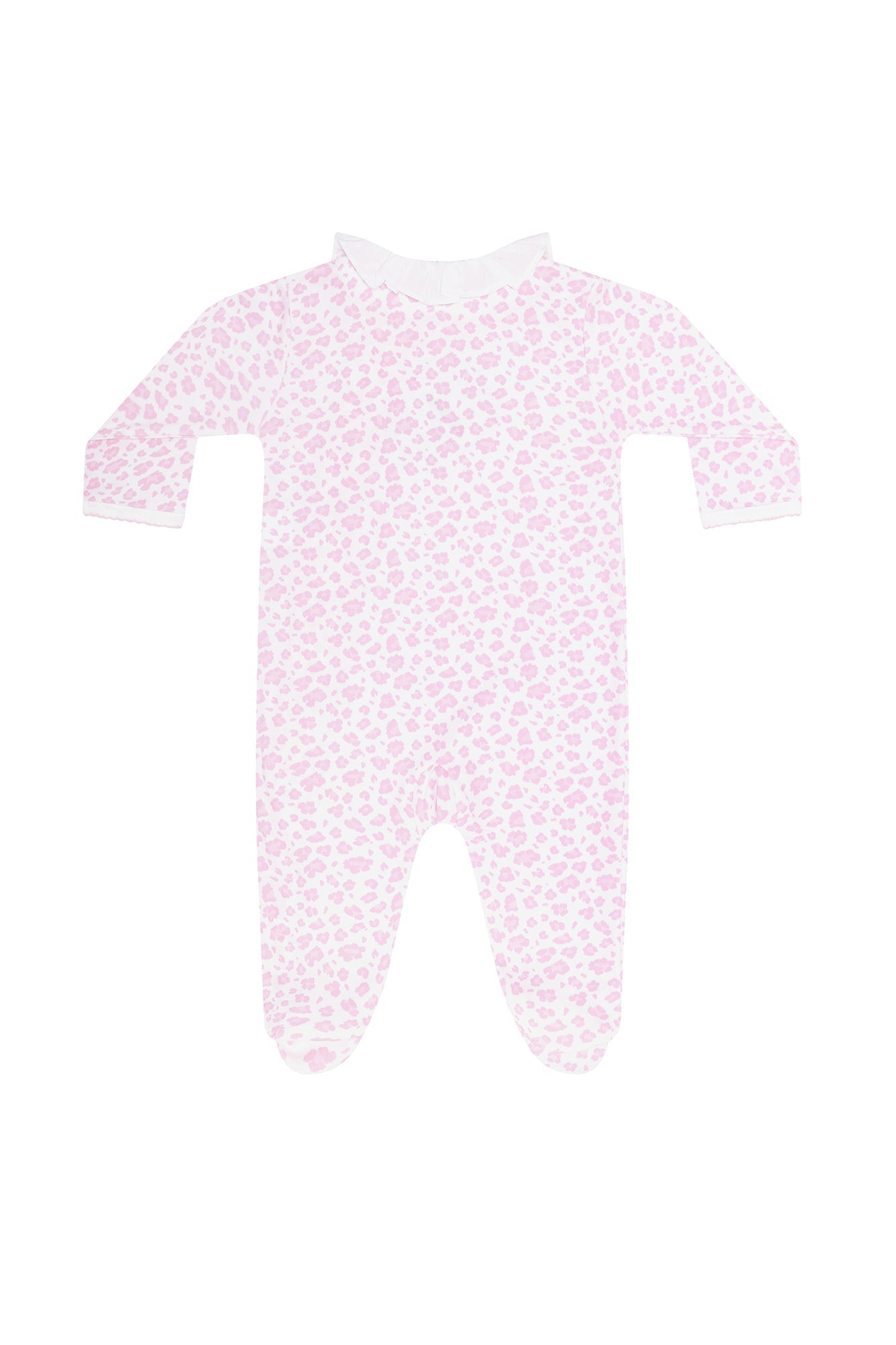 Image of Pink Cheetah Print Crossover Footie