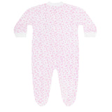 Pink Cheetah Print Zipper Footie