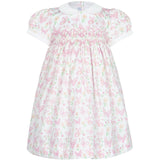 Butterflies Print Smocked Dress