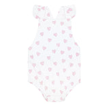 Pink Heart Print Ruffle Bubble