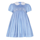 Blue Nella Smocked Dress