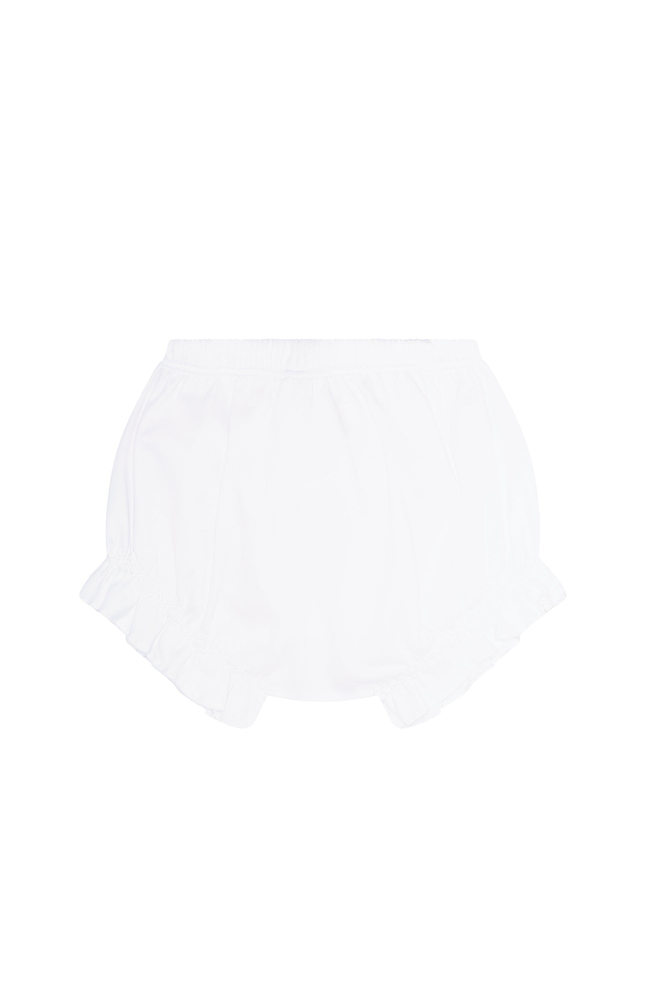 Image of White Baby Bow Bloomer