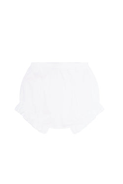 Image of White Baby Bow Bloomer