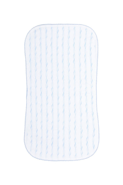 Blue Twirls Burp Cloth