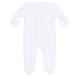 Blue Twirls Zipper Footie