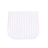 Pink Twirls Burp Cloth