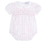 Pink Twirls Smocked Bubble