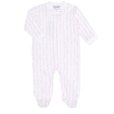 Pink Twirls Zipper Footie