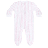 Pink Twirls Zipper Footie