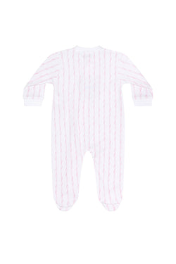 Image of Pink Twirls Zipper Footie
