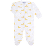 Blue Ducks Print Zipper Footie