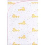 Pink Ducks Print Blanket