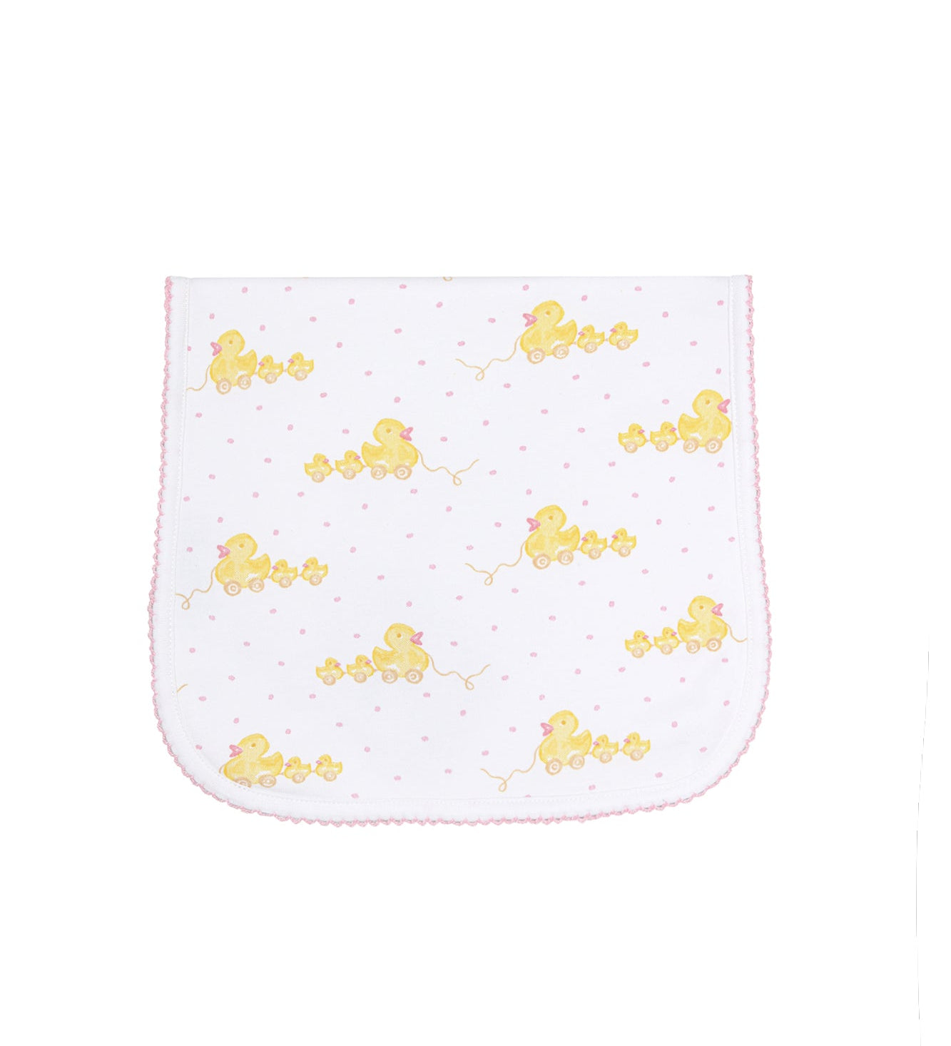 Pink Ducks Print Burp Cloth