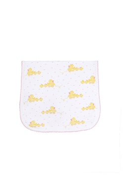 Image of Pink Ducks Print Burp Cloth