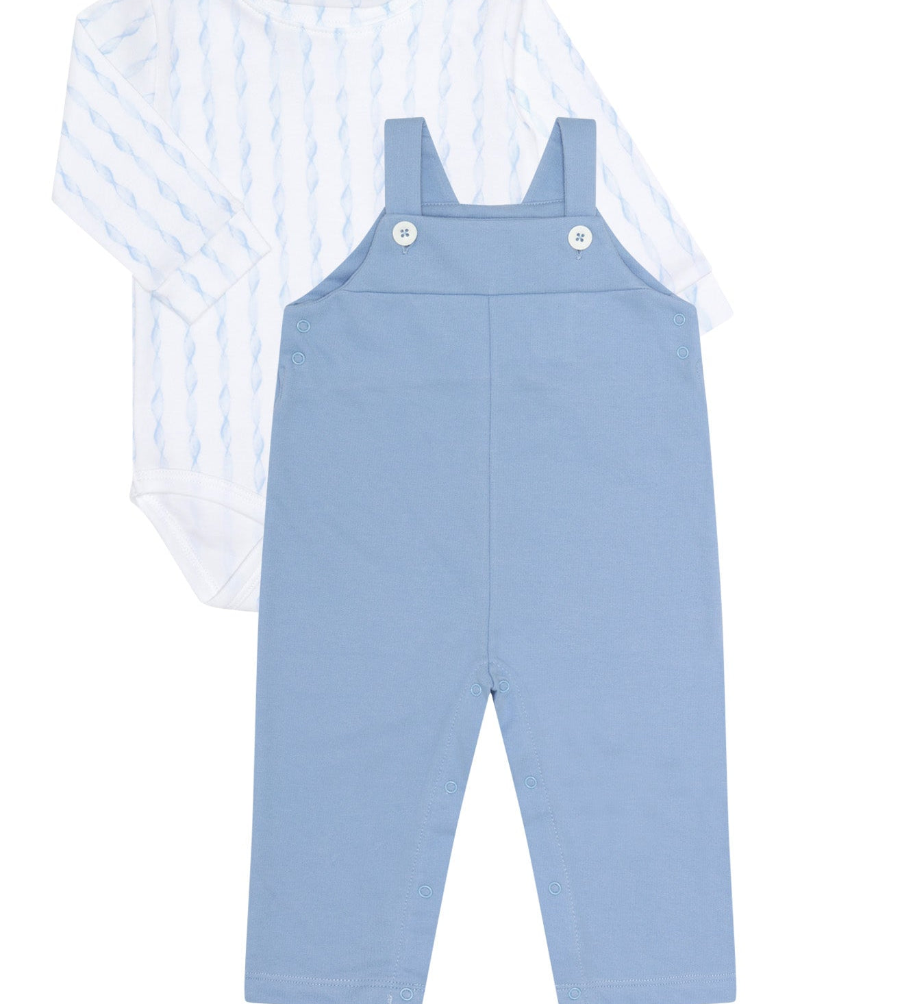 Blue Twirl Overall Set