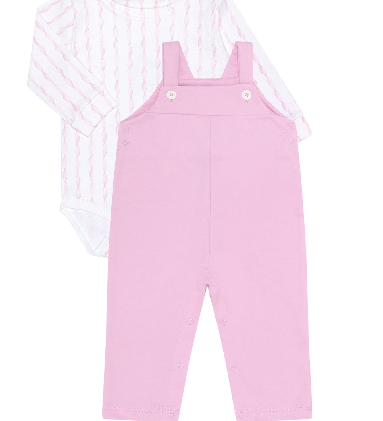 Pink Twirl Overall Set