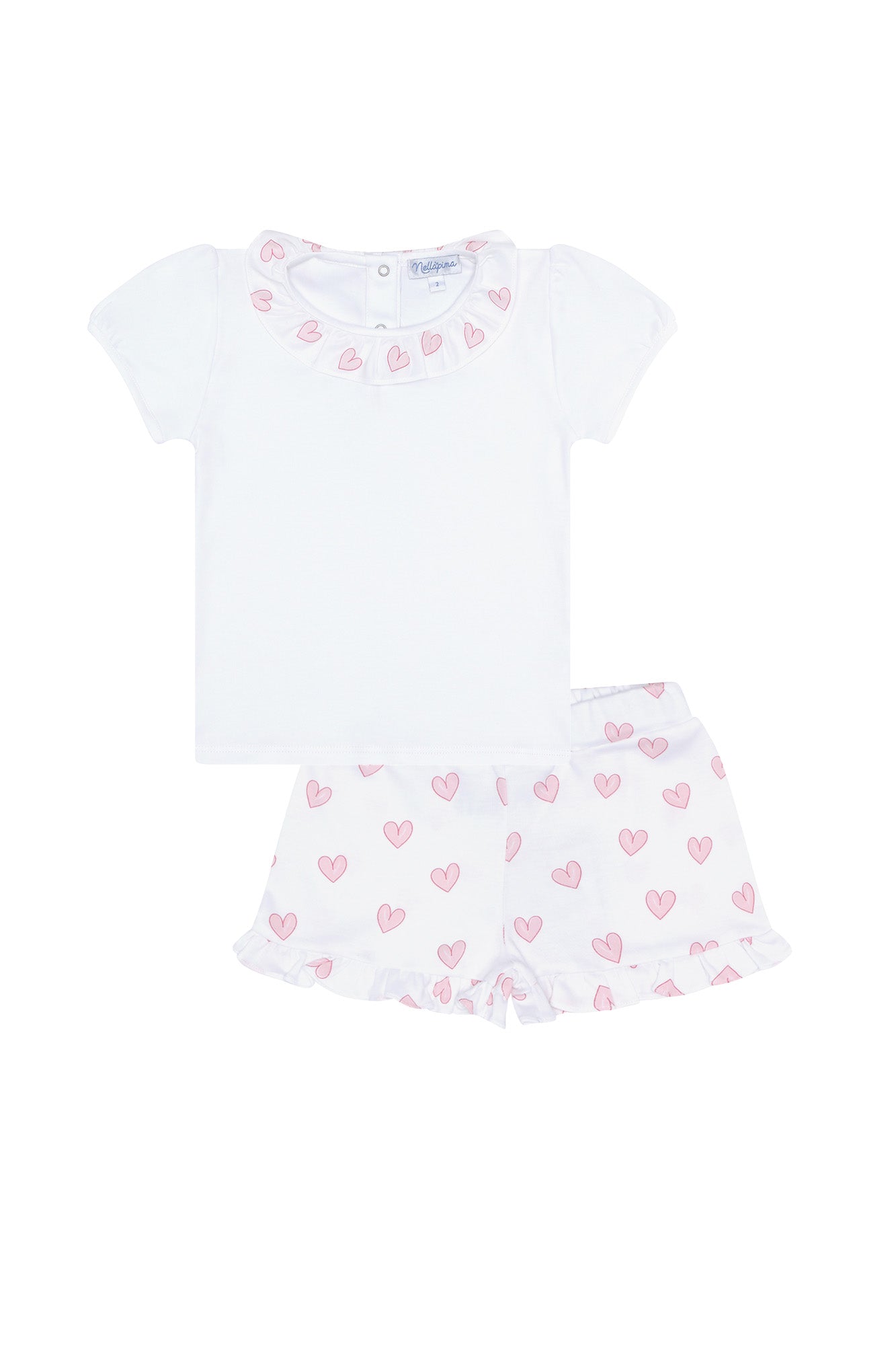 Image of Pink Heart Short Set