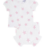 Pink Stars Print Diaper Cover Set