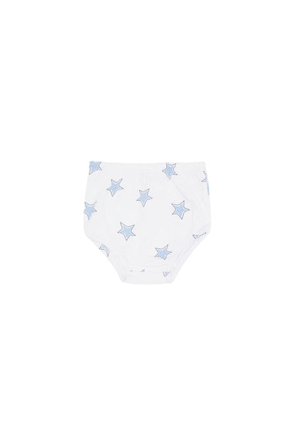 Blue Stars Print Diaper Cover Set