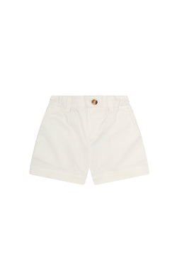 Image of White Twill Shorts