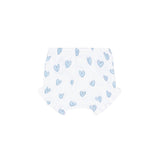 Blue Heart Print Diaper Cover Set