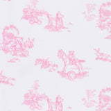 Pink Toile Zipper Footie