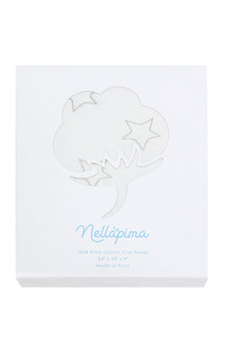 Image of Grey Stars Print Crib Sheets