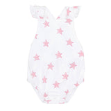 Pink Stars Print Ruffle Bubble