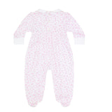 Pink Cheetah Print Smocked Footie