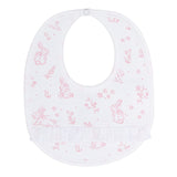 Pink Bunny Toile Bib