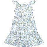 Blue Vines Woven Summer Dress