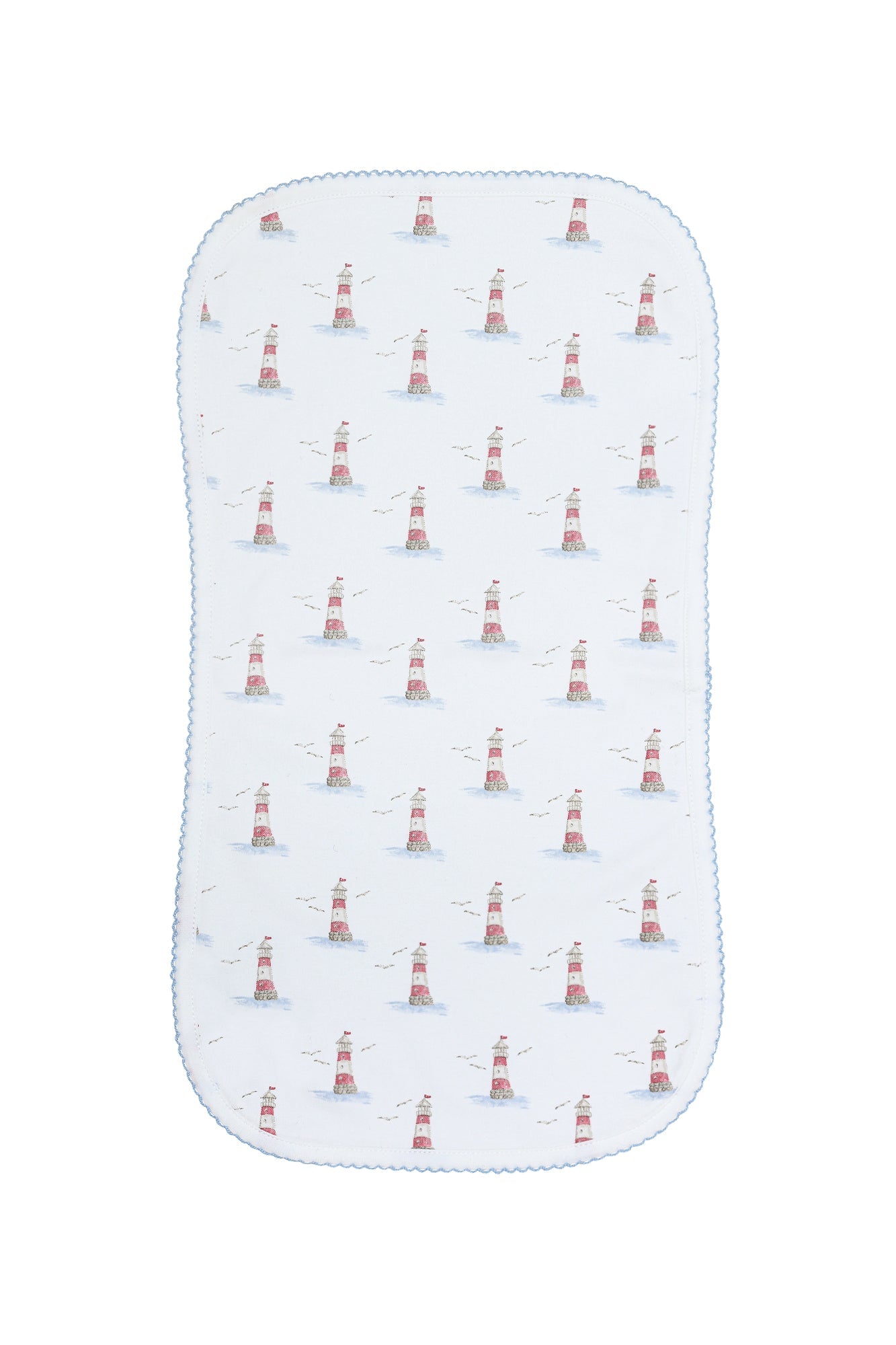 Image of Lighthouse Print Burp Cloth