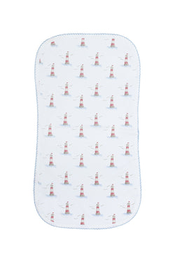 Image of Lighthouse Print Burp Cloth
