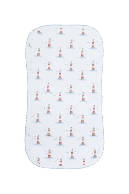 Lighthouse Print Burp Cloth