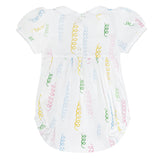 Spirals Print Smocked Bubble