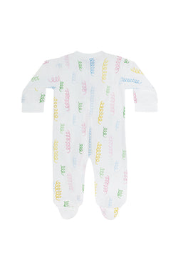 Image of Spirals Print Zipper Footie
