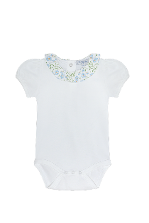 Image of Blue Vines Print Onesie Set