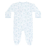 Blue Bunny Toile Crossover Footie