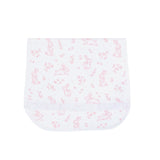 Pink Bunny Toile Burp Cloth