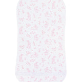 Pink Bunny Toile Burp Cloth