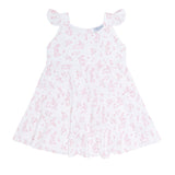 Pink Bunny Toile Ruffle Dress