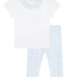 Blue Cheetah Tee-Leggings Set