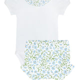 Blue Vines Print Onesie Set