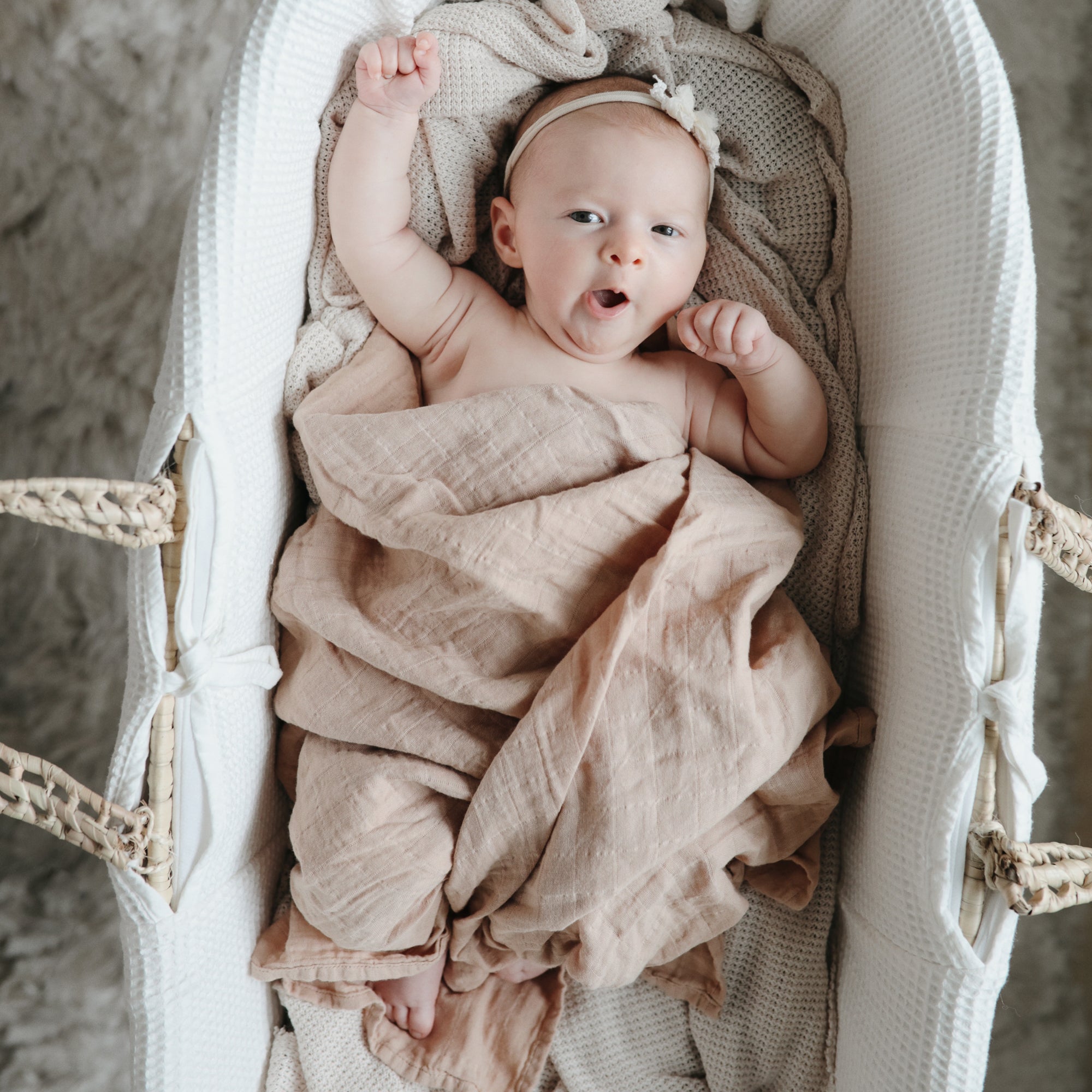 Image of Organic Cotton Muslin Swaddle Blanket