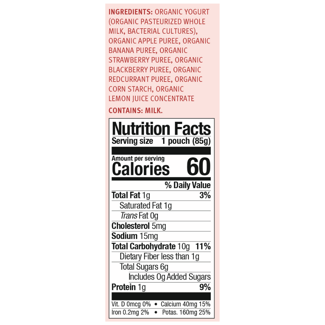 Image of Holle Organic Yogurt Pouches - Apple, Banana & Berries