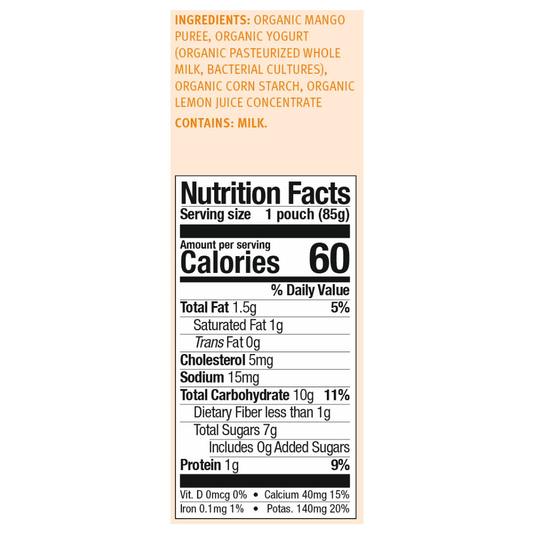 Image of Holle Organic Yogurt Pouches - Mango