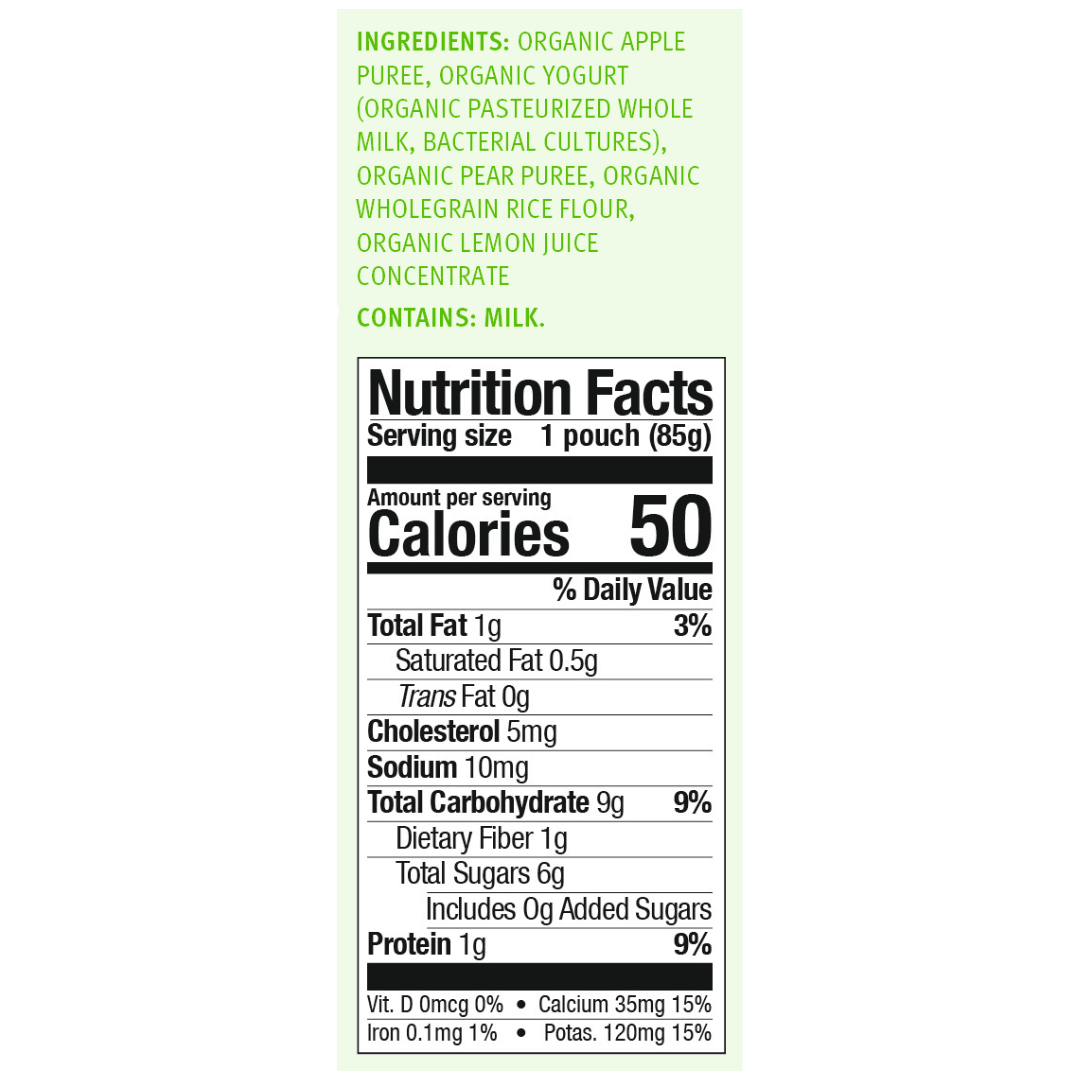 Image of Holle Organic Yogurt Pouches - Apple & Pear