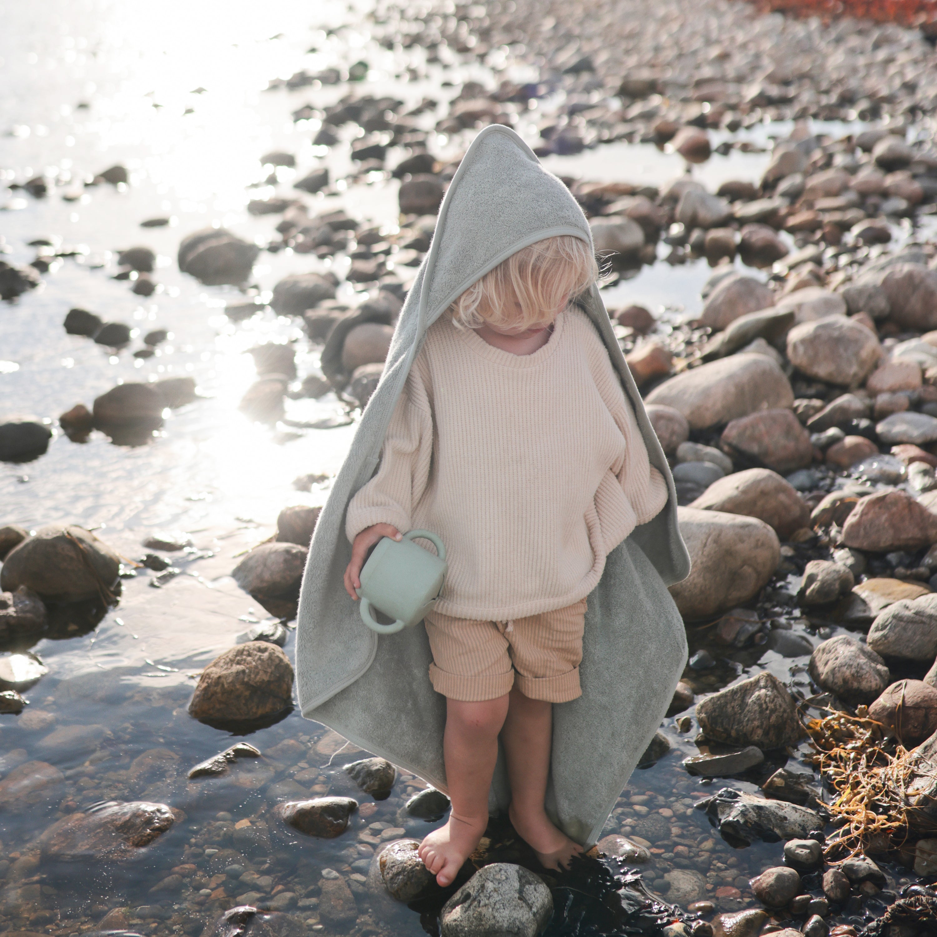 Image of Organic Cotton Baby Hooded Towel